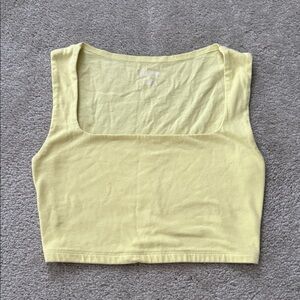 Wild Fable Light Yellow Crop Top